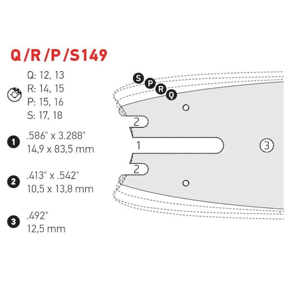 Harvester Guide Bar, 75cm, .404'' Pitch, .080'' Gauge, SpeedMax, Replaceable Sprocket Nose, Jet-Fit